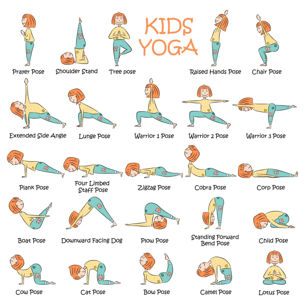 Yoga poses for kids Cut Out Stock Images & Pictures - Alamy